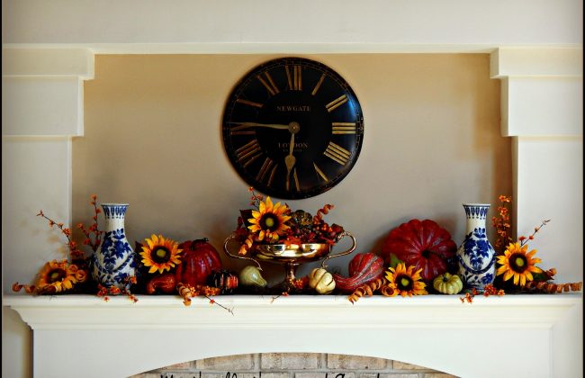 How To Create A Beautiful Autumnal Mantel Display on MyHumbleHomeandGarden.com